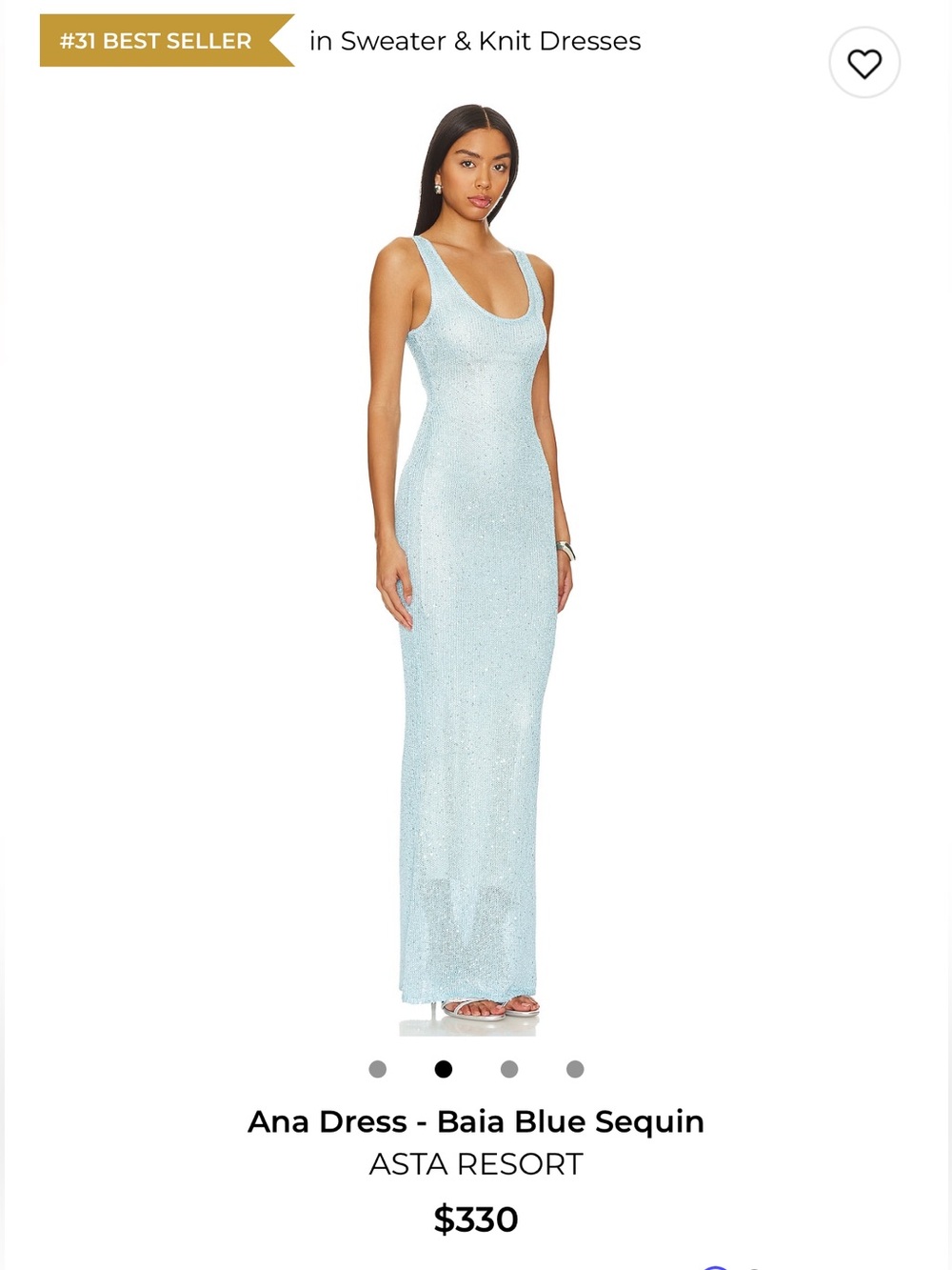 REVOLVE Baia Sequin Maxi Dress in Baia Blue